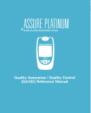 PDF Document of the QA/QC Manual. Assure Platinum Blood Glucose Meter for healthcare professionals. ARKRAY USA, Inc.