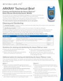 PDF Document of the Assure® Platinum Cleaning & Disinfecting Guide. Assure Platinum Blood Glucose Meter for healthcare professionals. ARKRAY USA, Inc.